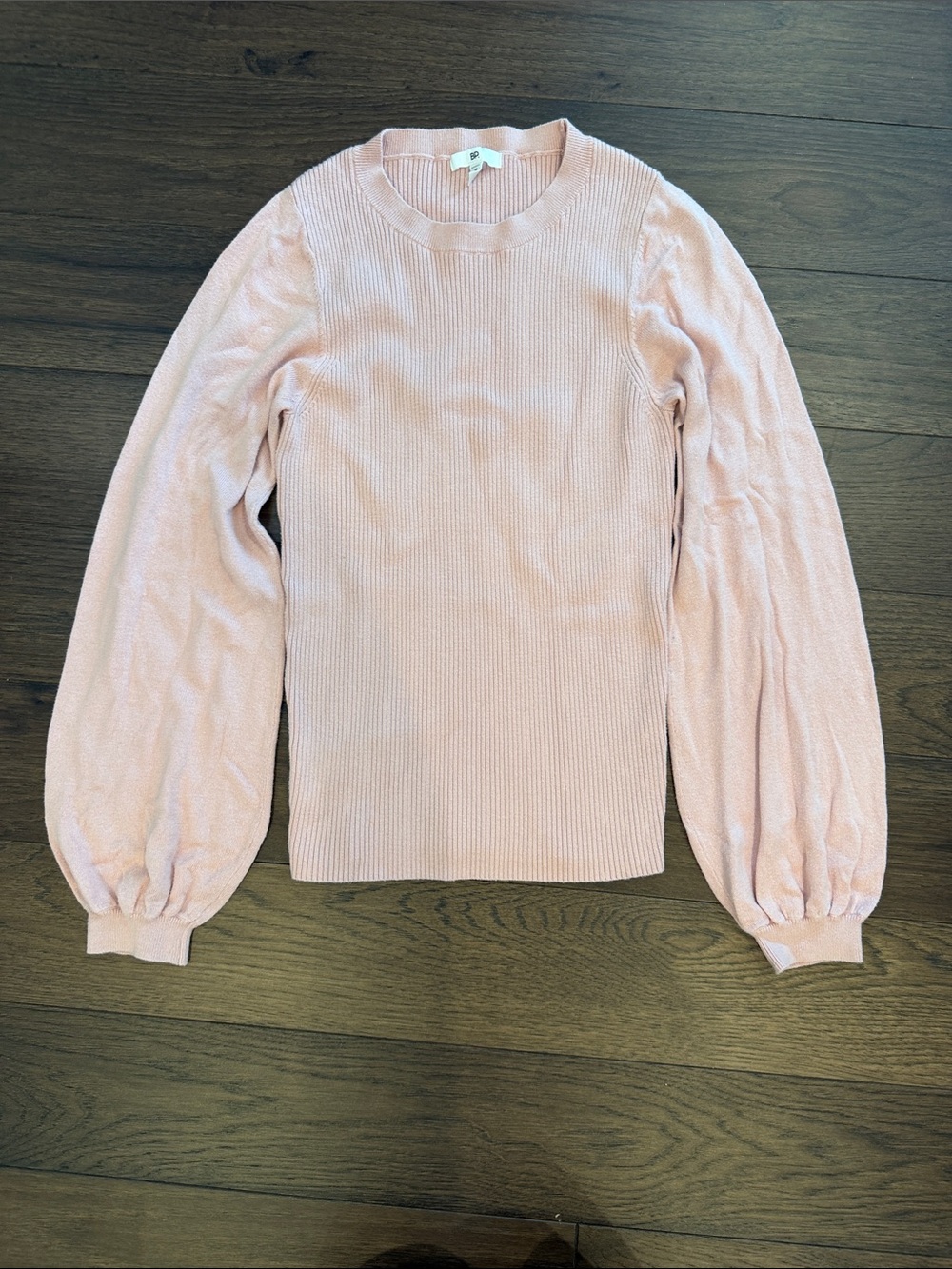 bp. Blush Pink Ribbed Crewneck Sweater Size Medium - C11-257